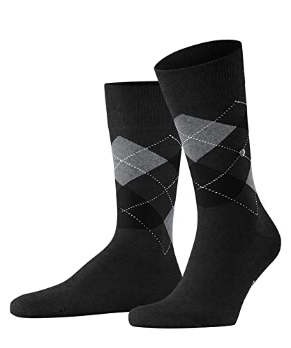 Burlington Herren Socken King M SO Baumwolle gemustert 1 Paar, Grau (New Grey 3985), 40-46 von FALKE