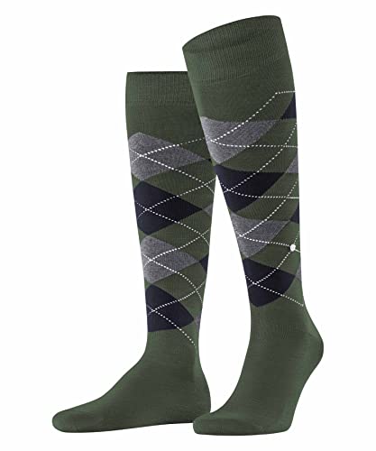 Burlington Herren Kniestrümpfe Manchester M KH Baumwolle lang gemustert 1 Paar, Grün (Mountain Green 7982) neu - umweltfreundlich, 40-46 von Burlington