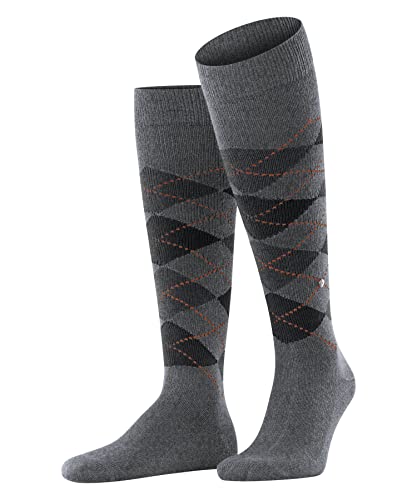 Burlington Herren Kniestrümpfe Preston M Kh warm und weich lang gemustert 1 Paar, Grau Light Grey 3400, 40-46 von Burlington