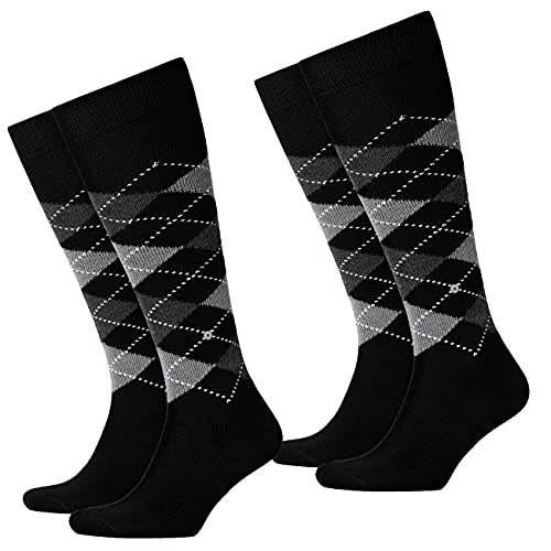 Burlington Herren Kniestrumpf Preston 2er Pack, Größe:40-46;Farbe:Pearl (3880) von Burlington