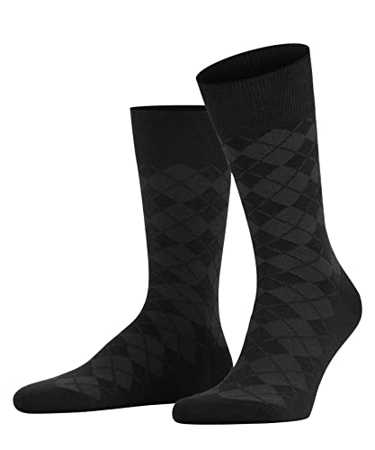 Burlington Herren Socken Leyton M SO Wolle gemustert 1 Paar, Schwarz (Black 3000), 40-46 von Burlington