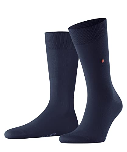 Burlington Herren Socken Lord M So Baumwolle einfarbig 1 Paar, Blau Marine 6120, 46-50 von Burlington