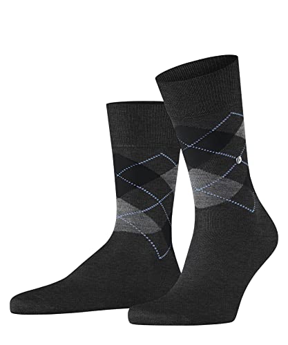 Burlington Herren Socken Manchester M SO Baumwolle gemustert 1 Paar, Grau (Anthracite Melange 3095) neu - umweltfreundlich, 40-46 von Burlington