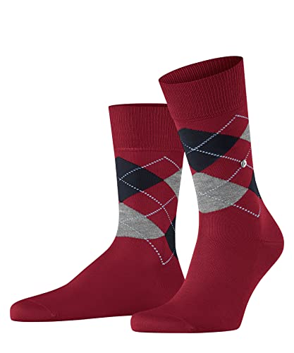 Burlington Herren Socken Manchester M SO Baumwolle gemustert 1 Paar, Rot (Passion 8048) neu - umweltfreundlich, 40-46 von Burlington