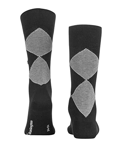 Burlington Herren Socken Kingston M SO Baumwolle gemustert 1 Paar, Schwarz (Black 3000), 40-46 von Burlington