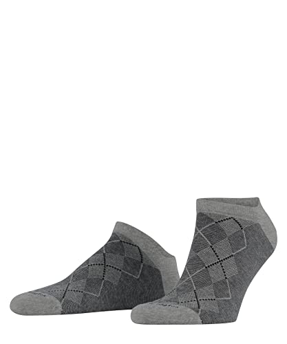 Burlington Herren Sneakersocken Carrington M SN Baumwolle kurz gemustert 1 Paar, Grau (Light Grey 3408), 40-46 von Burlington