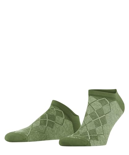 Burlington Herren Sneakersocken Carrington M SN Baumwolle kurz gemustert 1 Paar, Grün (Moss 7482), 40-46 von Burlington