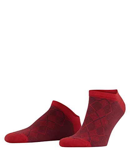 Burlington Herren Sneakersocken Carrington M SN Baumwolle kurz gemustert 1 Paar, Rot (Red 8281), 40-46 von Burlington