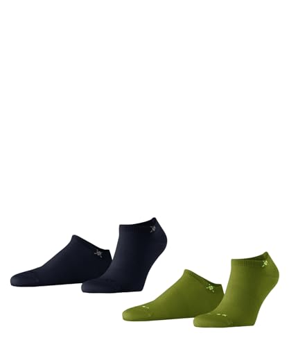 Burlington Herren Sneakersocken Everyday 2-Pack M SN Baumwolle kurz einfarbig 2 Paar, Grün (Moss 7482), 40-46 von Burlington