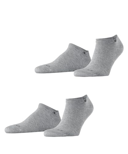 Burlington Herren Sneakersocken Everyday 2-Pack M SN Baumwolle kurz einfarbig 2 Paar, Grau (Light Grey 3400), 40-46 von Burlington