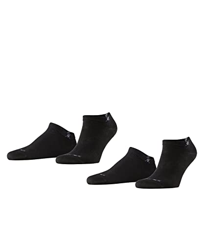 Burlington Herren Sneakersocken Everyday 2-Pack M SN Baumwolle kurz einfarbig 2 Paar, Schwarz (Black 3000), 40-46 von Burlington