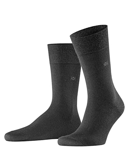 Burlington Herren Socken Leeds M SO Wolle einfarbig 1 Paar, Schwarz (Black 3000), 40-46 von Burlington