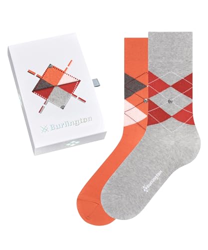 Burlington Herren Socken Basic Gift Box M SO Baumwolle gemustert 2 Paar, Mehrfarbig (Sortiment 0600), 40-46 von Burlington