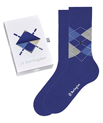 Burlington Herren Socken Basic Mix Gift Box M So Baumwolle gemustert 2 Paar, Blau Blue Mix 0050, 40-46 von Burlington