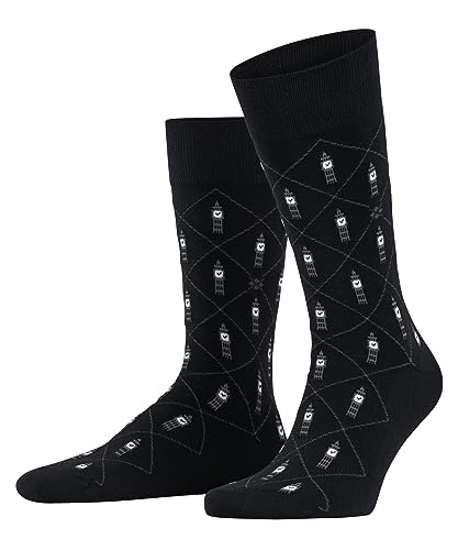 Burlington Herren Socken Big Ben M SO Baumwolle gemustert 1 Paar, Schwarz (Black 3001), 40-46 von Burlington