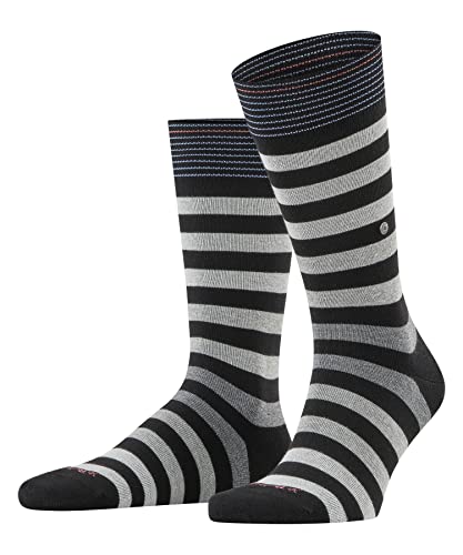 Burlington Herren Socken Blackpool M SO Baumwolle gemustert 1 Paar, Schwarz (Black 3000) neu - umweltfreundlich, 40-46 von Burlington