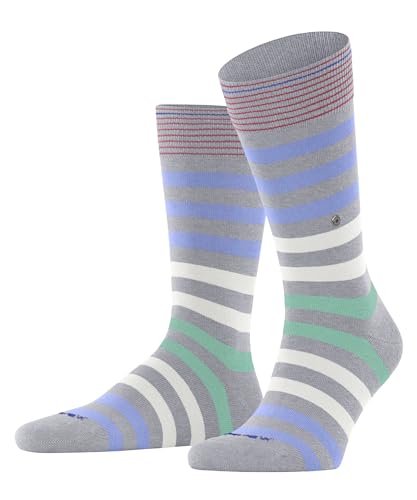 Burlington Herren Socken Blackpool M SO Baumwolle gemustert 1 Paar, Grau (Arctic Melange 3221) neu - umweltfreundlich, 40-46 von Burlington