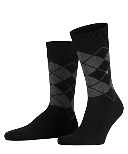 Burlington Herren Socken Bolton M SO Baumwolle gemustert 1 Paar, Schwarz (Black 3000), 40-46 von Burlington