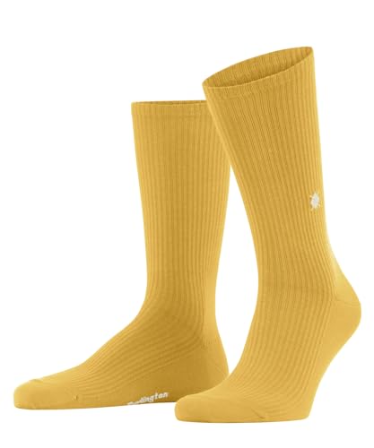 Burlington Herren Socken Boston M SO Baumwolle einfarbig 1 Paar, Gelb (Sun 1312), 40-46 von Burlington