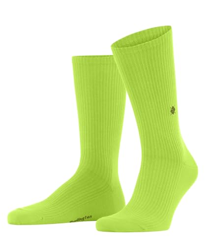 Burlington Herren Socken Boston M SO Baumwolle einfarbig 1 Paar, Grün (Acid 7238), 40-46 von Burlington