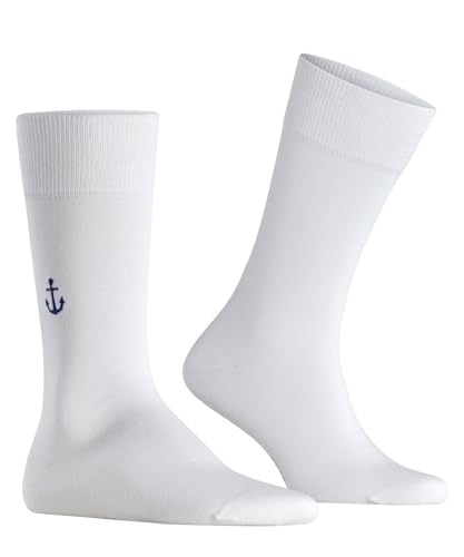 Burlington Herren Socken Brit Style M SO Baumwolle gemustert 1 Paar, Weiß (White 2000), 40-46 von Burlington