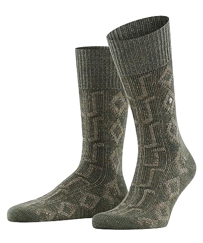 Burlington Herren Socken Cabin Boot Schurwolle gemustert 1 Paar, Grün (Ivy Green 7926), 40-46 von Burlington