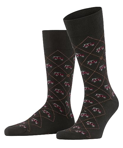 Burlington Herren Socken Car Biologische Baumwolle gemustert 1 Paar, Braun (Dark Brown 5233), 40-46 von Burlington