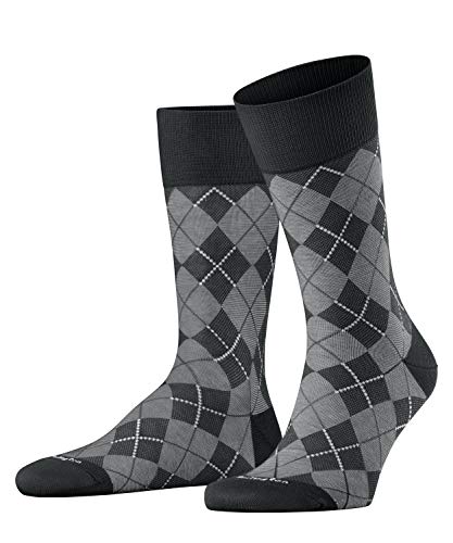 Burlington Herren Socken Carrington M SO Baumwolle gemustert 1 Paar, Schwarz (Black 3000), 40-46 von Burlington