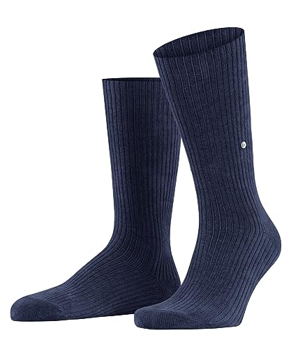 Burlington Herren Socken Country Cord Baumwolle einfarbig 1 Paar, Blau (Night Blue 6578), 40-46 von Burlington