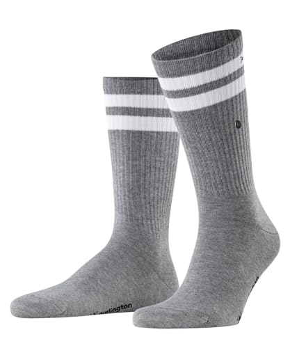 Burlington Herren Socken Court M SO Baumwolle gemustert 1 Paar, Grau (Light Grey 3400), 40-46 von Burlington