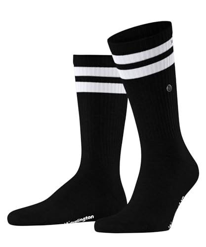 Burlington Herren Socken Court M SO Baumwolle gemustert 1 Paar, Schwarz (Black 3000), 40-46 von Burlington