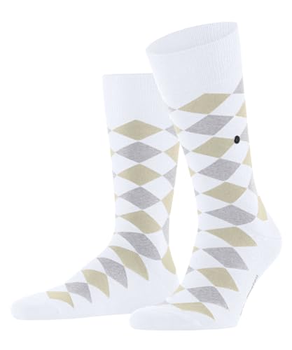 Burlington Herren Socken Danny M SO Baumwolle gemustert 1 Paar, Weiß (White 2000), 40-46 von Burlington