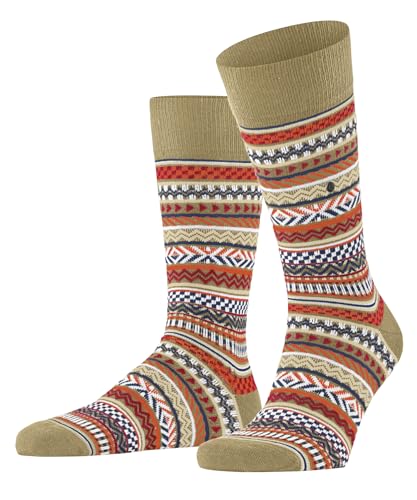 Burlington Herren Socken Disrupted Stripe M SO Baumwolle gemustert 1 Paar, Beige (Sesame 4410), 40-46 von Burlington