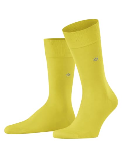Burlington Herren Socken Dublin M SO Baumwolle einfarbig 1 Paar, Gelb (Yellow-Green 1390), 40-46 von Burlington