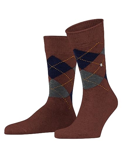 Burlington Herren Socken Dundee M SO Wolle gemustert 1 Paar, Rot (Rusty Melange 8908), 40-46 von Burlington