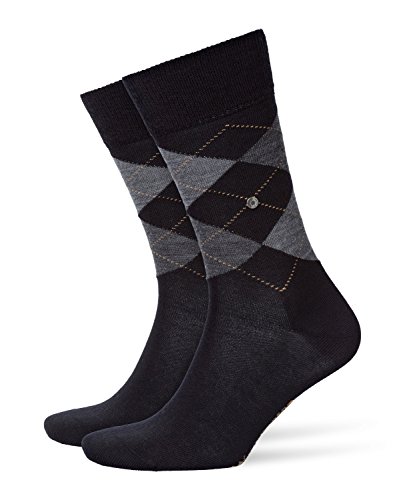 Burlington Herren Socken Edinburgh M SO Wolle gemustert 1 Paar, Schwarz (Black 3000), 46-50 von Burlington