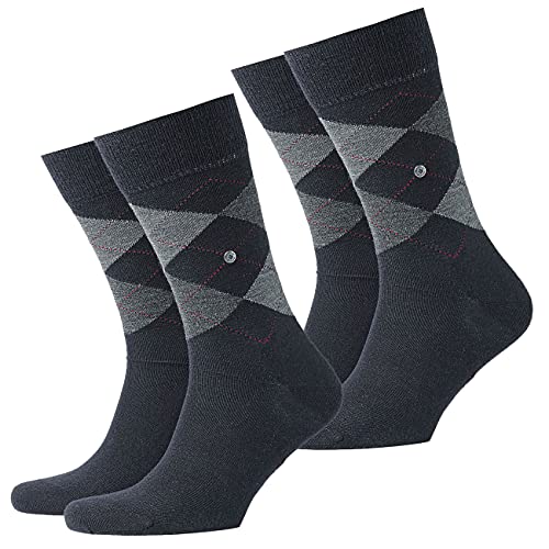 Burlington Herren Socken Edinburgh 2er Pack, Größe:40-46;Farbe:dark navy-6377 von Burlington