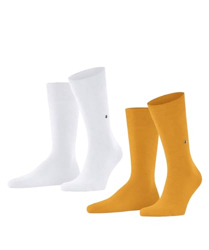 Burlington Herren Socken Everyday 2-Pack M SO Baumwolle einfarbig 2 Paar, Gelb (Orange 1315), 40-46 von Burlington