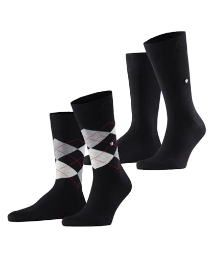 Burlington Herren Socken Everyday Mix Multipack M So Baumwolle gemustert 2 Paar, Schwarz Black 3000, 40-46 von Burlington
