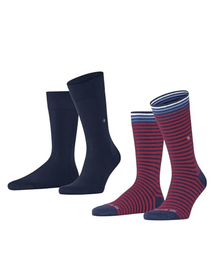 Burlington Herren Socken Everyday Stripe Mixed 2-Pack M SO Baumwolle gemustert 2 Paar, Blau (Blue Mirage 6753), 40-46 von Burlington