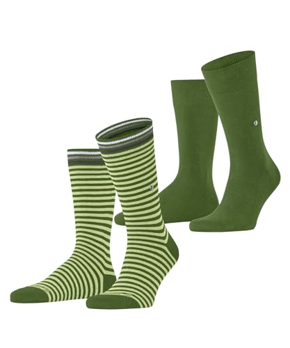 Burlington Herren Socken Everyday Stripe Mixed Multipack M So Baumwolle gemustert 2 Paar, Grün Palm Tree 7613, 40-46 von Burlington