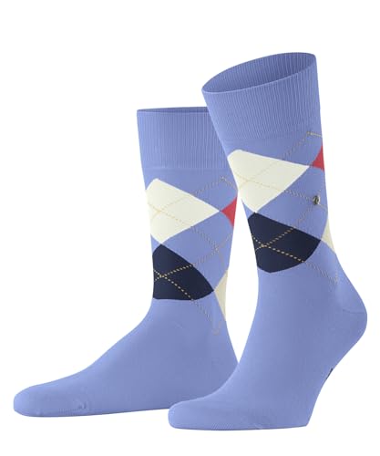 Burlington Herren Socken King M SO Baumwolle gemustert 1 Paar, Blau (Ocean Blue 6756), 40-46 von Burlington