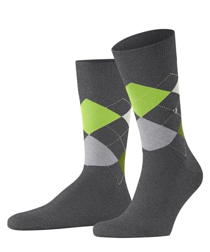 Burlington Herren Socken King M SO Baumwolle gemustert 1 Paar, Grau (Carbon Melange 3975), 40-46 von Burlington