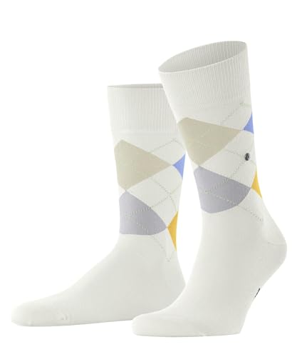 Burlington Herren Socken King M SO Baumwolle gemustert 1 Paar, Weiß (Off-White 2040), 40-46 von Burlington