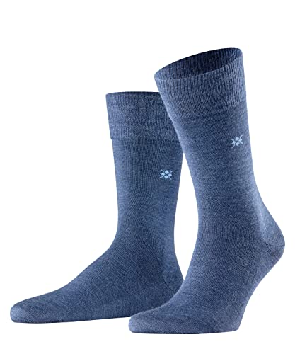 Burlington Herren Socken Leeds M SO Wolle einfarbig 1 Paar, Blau (Dark Blue Melange 6688), 40-46 von Burlington