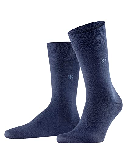 Burlington Herren Socken Leeds M SO Wolle einfarbig 1 Paar, Blau (Marine 6120), 40-46 von Burlington