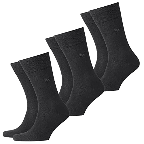 Burlington Herren Socken Leeds 2er Pack, Größe:40-46, Farbe:Black (3000) von Burlington