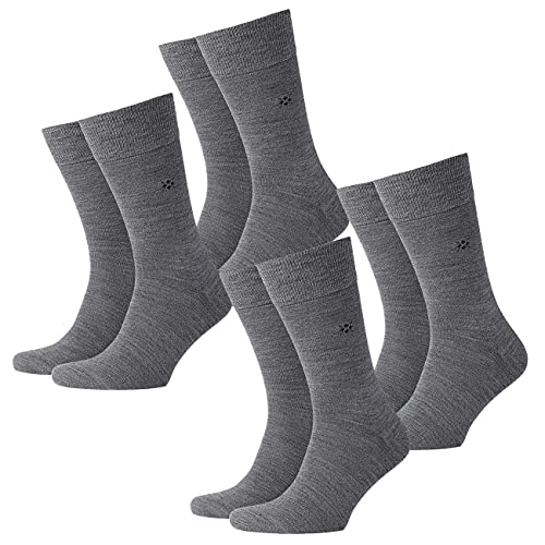 Burlington Herren Socken Leeds 4er Pack, Größe:40-46;Farbe:Dark Grey (3070) von Burlington