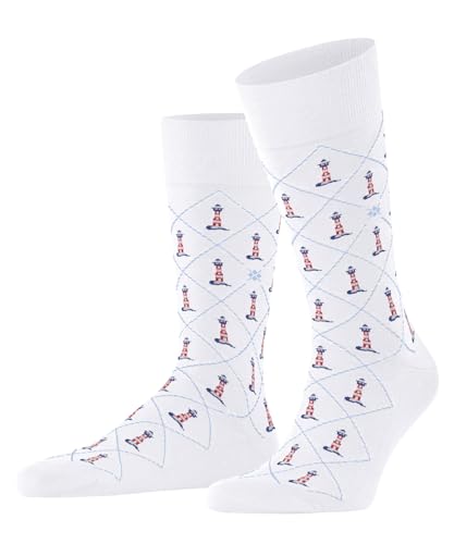 Burlington Herren Socken Lighthouse M SO Baumwolle gemustert 1 Paar, Weiß (White 2000), 40-46 von Burlington