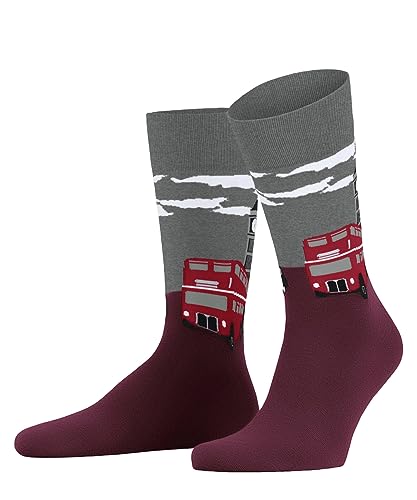 Burlington Herren Socken London Baumwolle gemustert 1 Paar, Rot (Wine 8010), 40-46 von Burlington